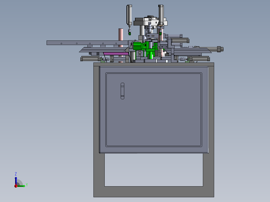 发电机小马达线圈组装充磁入磁机右视图