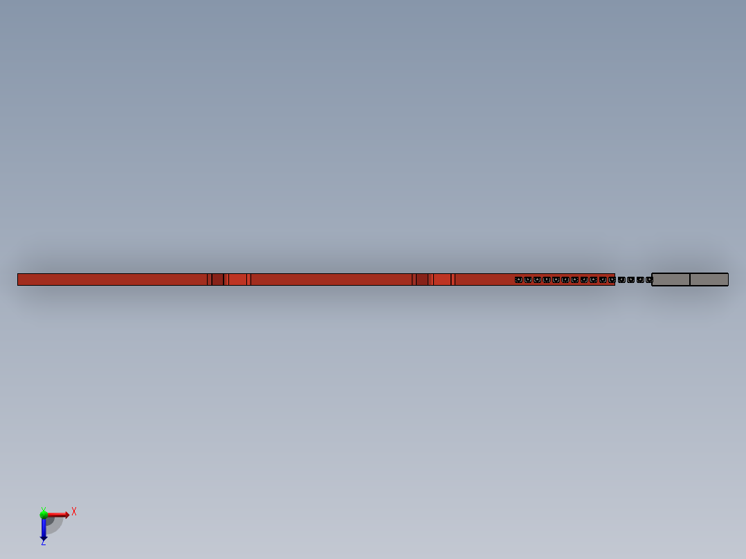 全自动铜膜信号线切割检测自动化生产线（sw20可编辑+工程图）俯视图