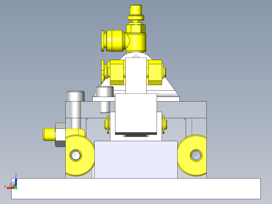工件挤出装置后视图