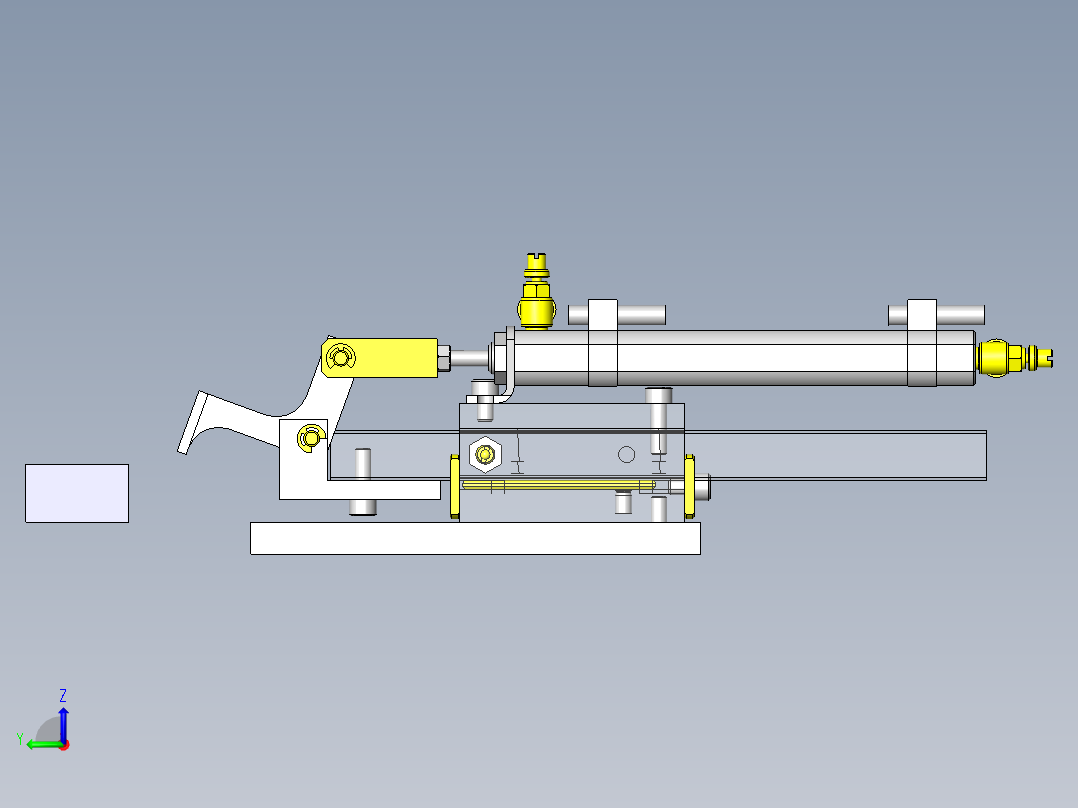 工件挤出装置左视图