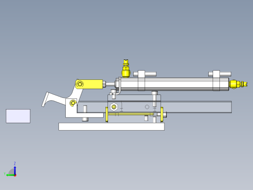 工件挤出装置左视缩略图