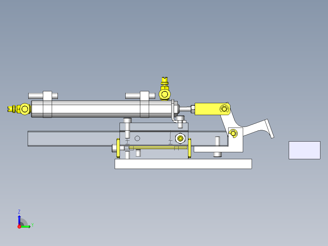 工件挤出装置右视图