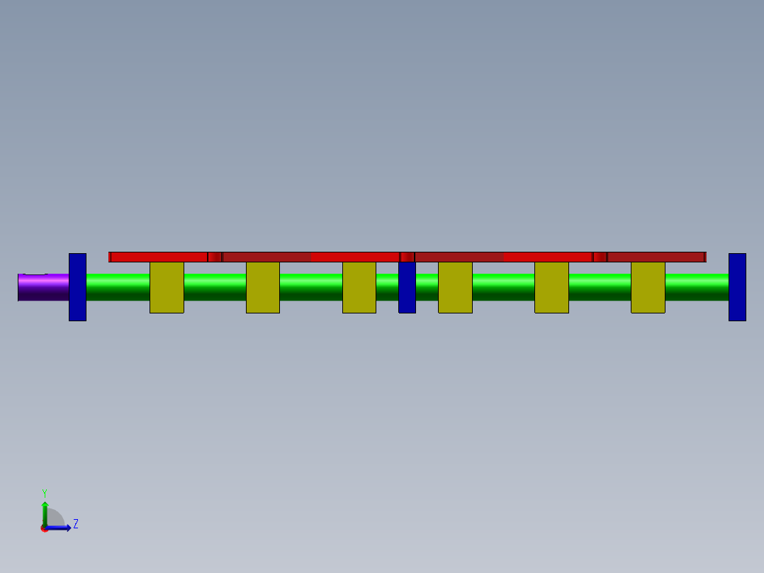 等间距调节机构sw17可编辑左视图