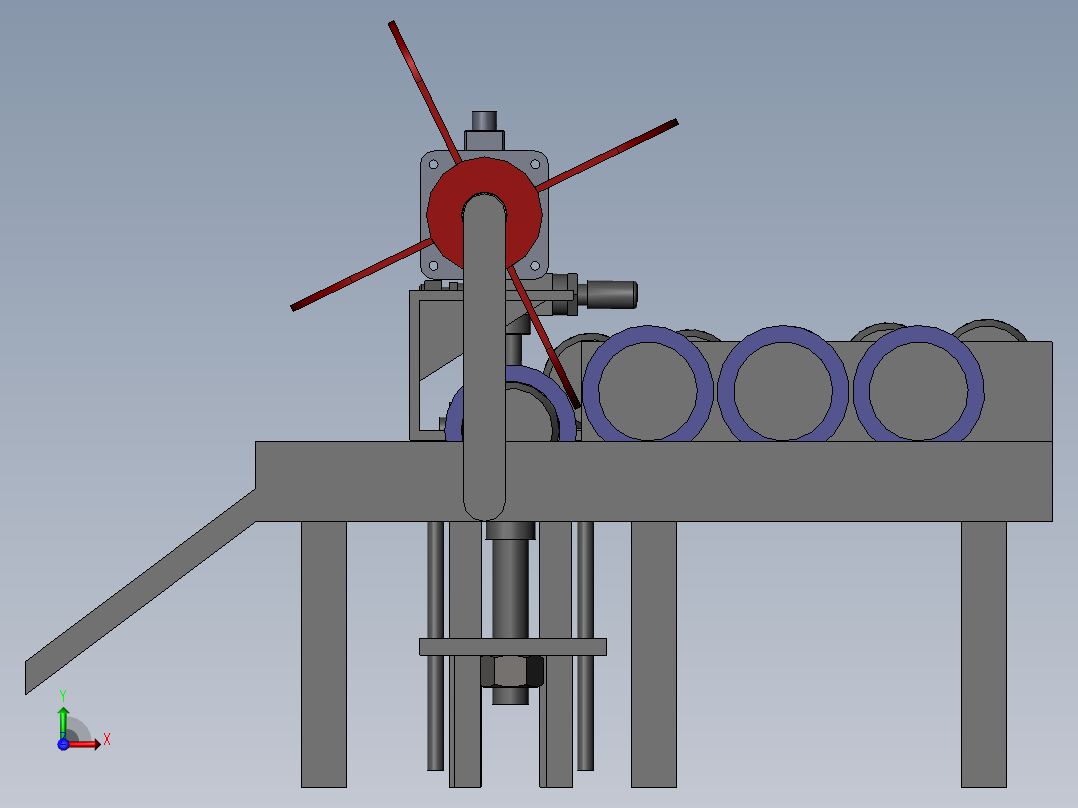 滚筒与滚筒轴装配(sw+cad+说明书)前视图