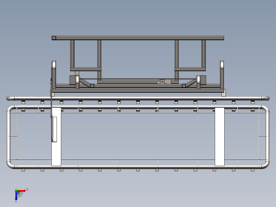 电动沙发床座椅俯视图