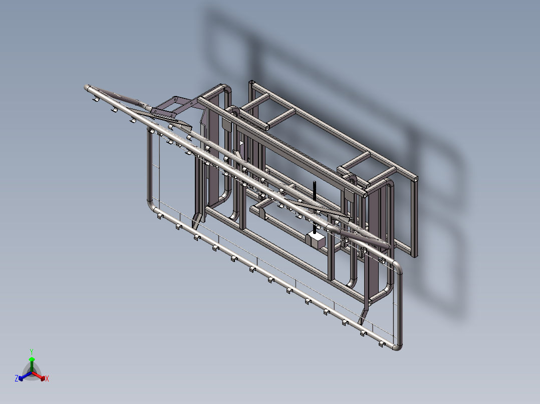 电动沙发床座椅正等轴测图