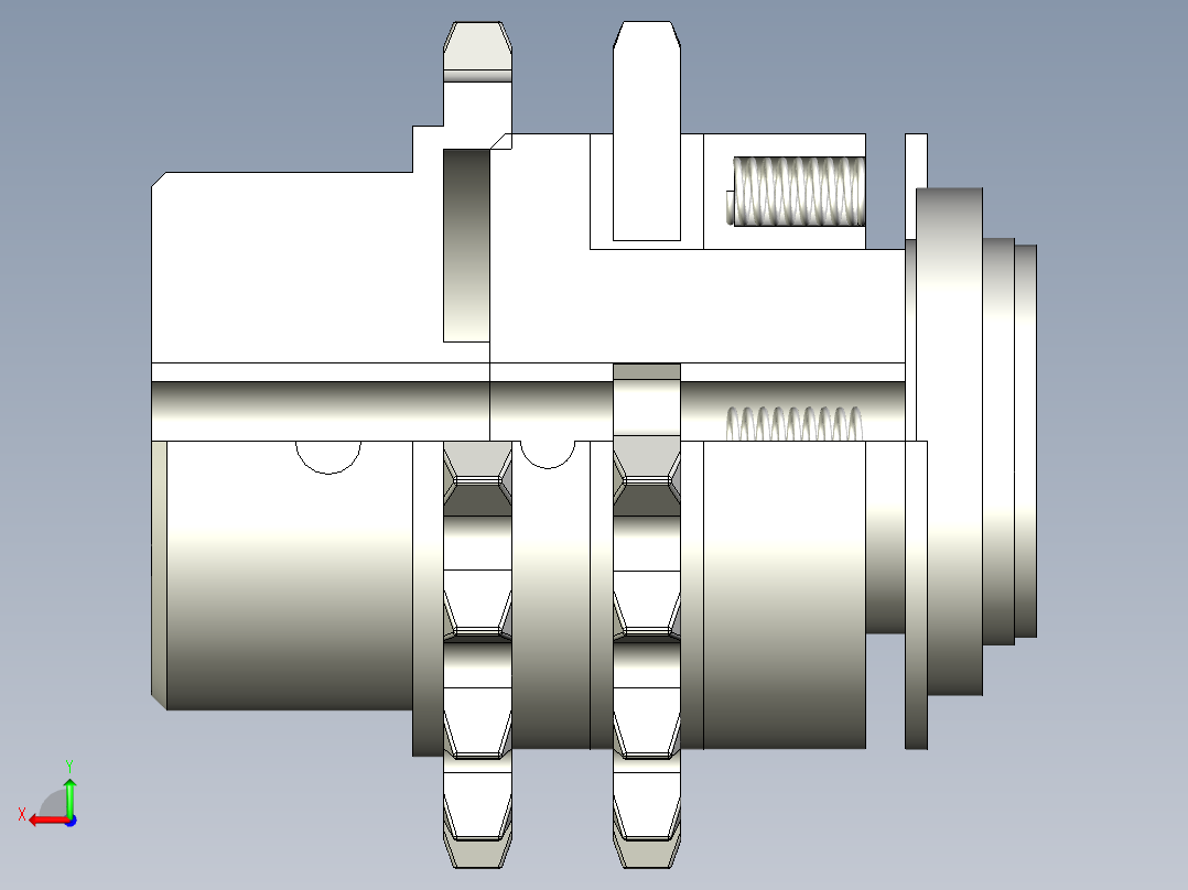 nventor 链轮传动轴后视图