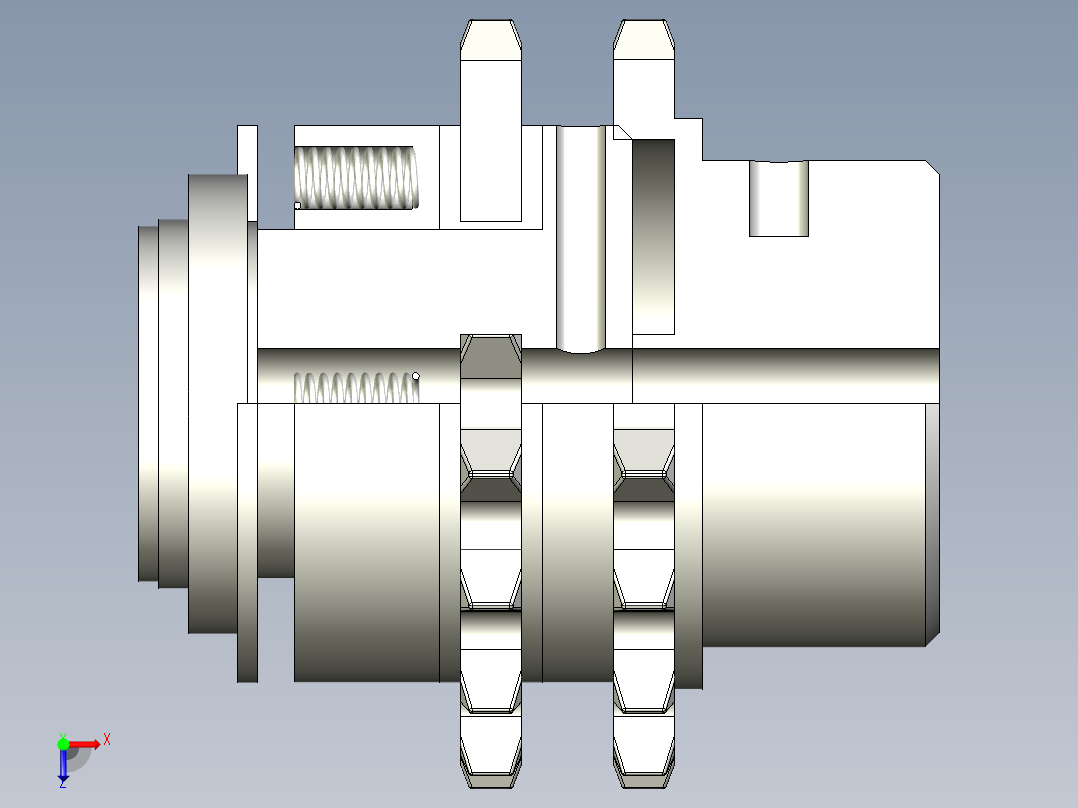 nventor 链轮传动轴俯视图