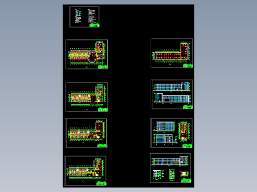 某五层宾馆框架结构建筑图结构图计算书5800平米左右