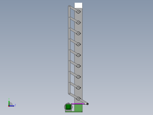 Q005-3000m3风机系统风门控制设备设计【三维SolidWorks】左视缩略图