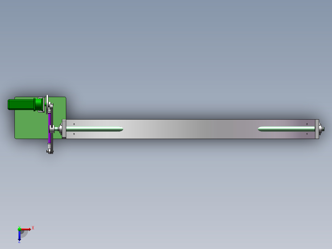 Q005-3000m3风机系统风门控制设备设计【三维SolidWorks】俯视图