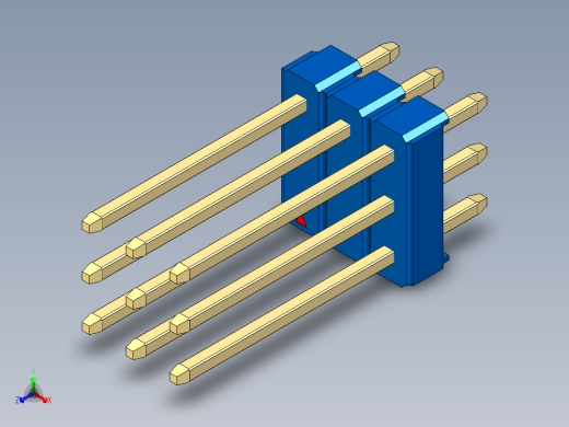 彩色公头100mil（2.54mm）系列-DS1021_blue_3x03p_100mil_Type5_rev1.0