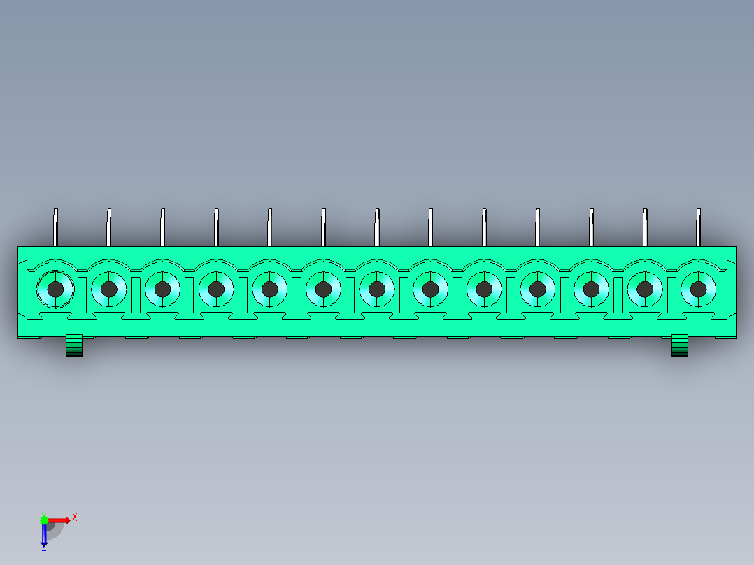 DEGSON 2EDG 系列 5.0mm 可插拔接线端子组-2EDGA-5.0-13P-14-00AH俯视图