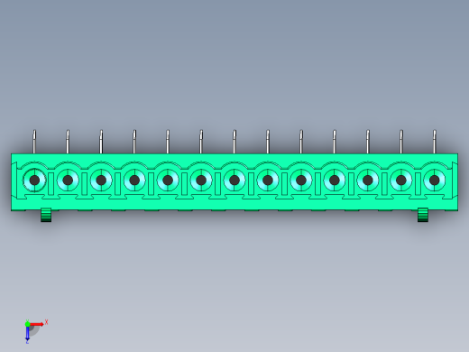 DEGSON 2EDG 系列 5.0mm 可插拔接线端子组-2EDGA-5.0-13P-14-00AH俯视缩略图
