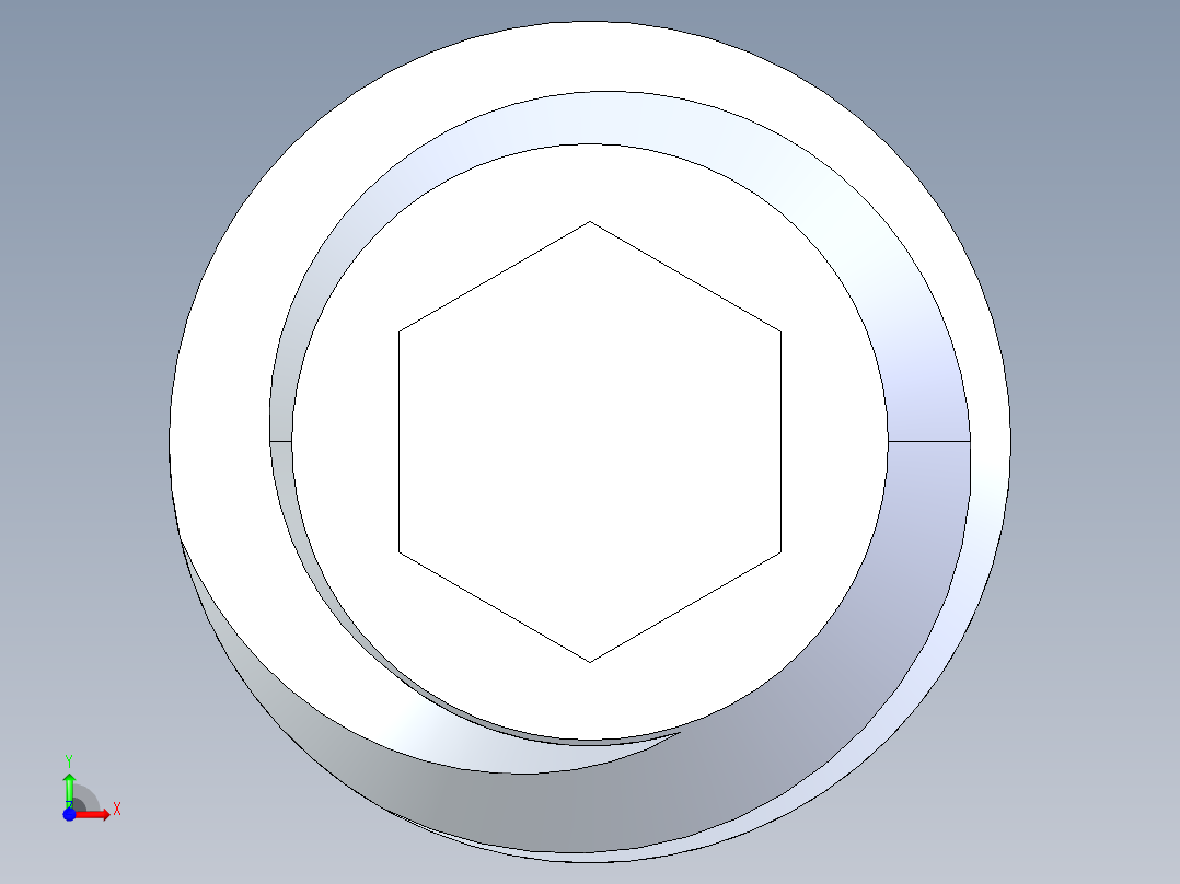 UNC 平头紧定螺钉-UNC SET SCREW 4-40 x 0.187.STEP前视图