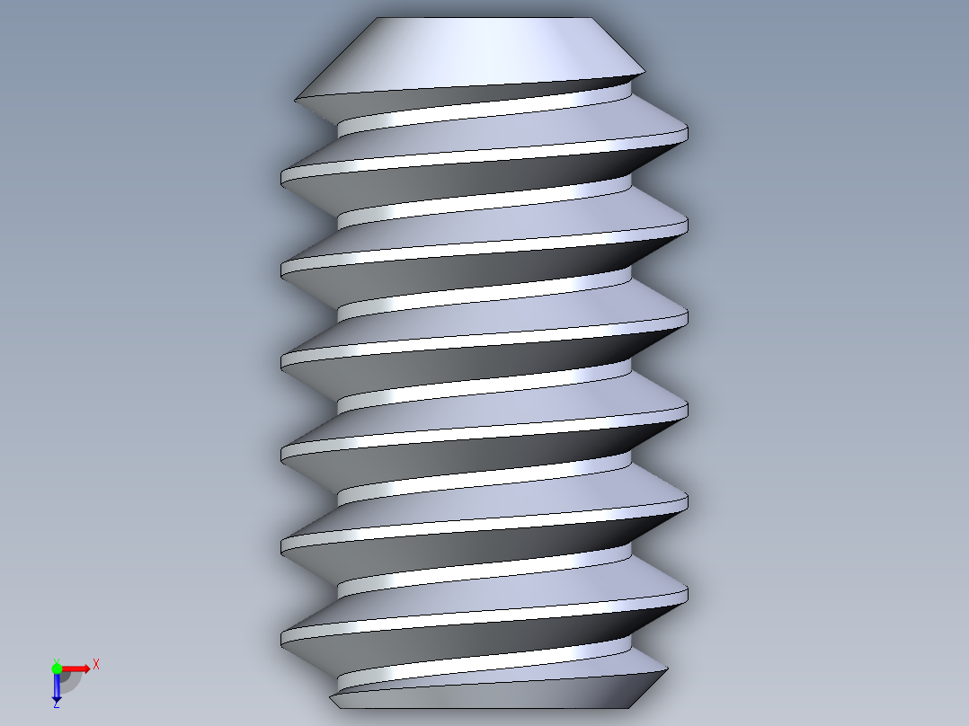 UNC 平头紧定螺钉-UNC SET SCREW 4-40 x 0.187.STEP俯视图