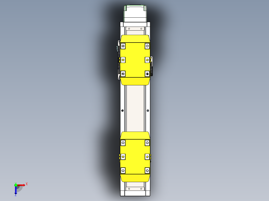 GTH内嵌丝杆全封闭GTH8S-BM-400W俯视图