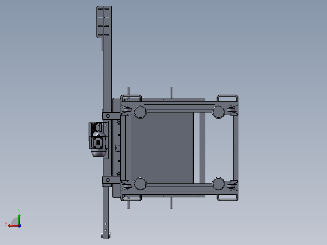 圆管上料机后视图
