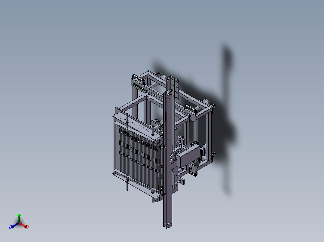 圆管上料机正等轴测图