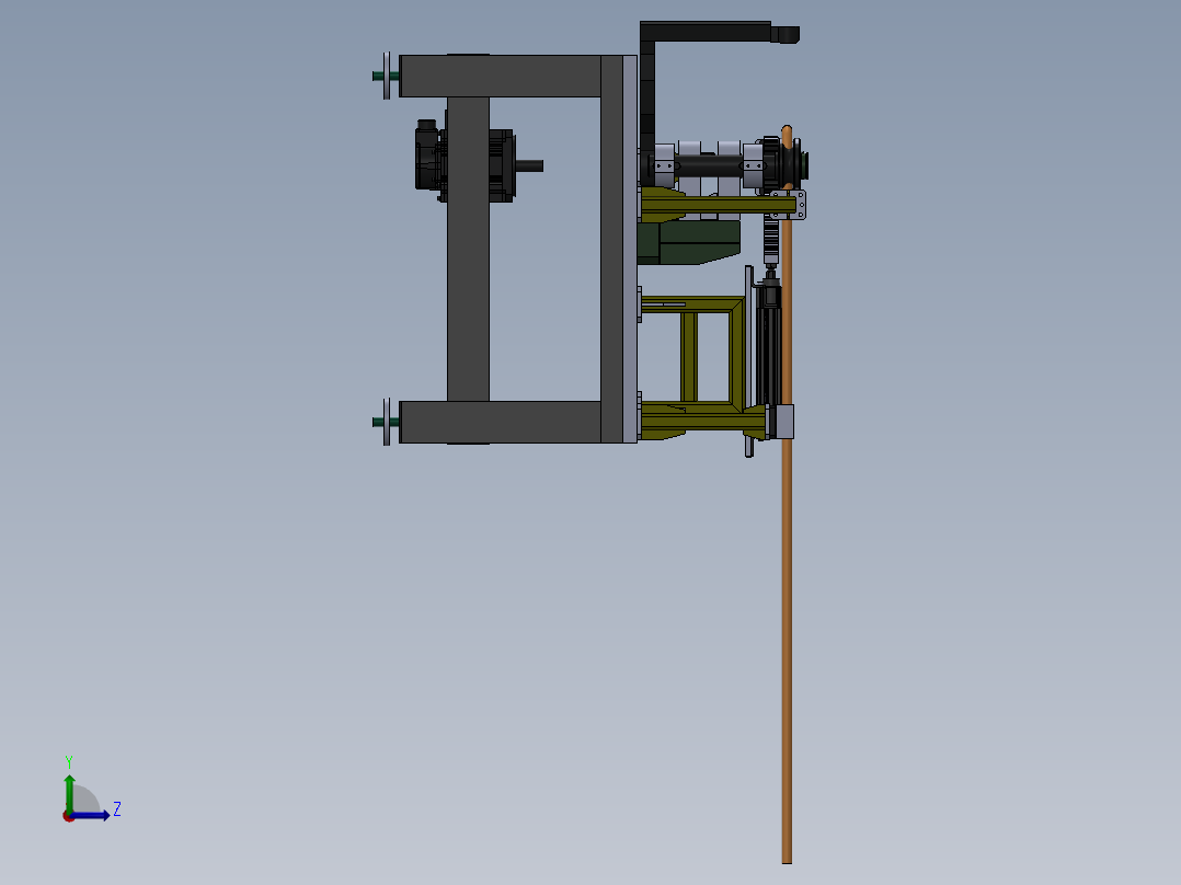 长城H6汽车空调冷凝器自动弯管机折弯机构设计CAD图纸、说明书】左视图