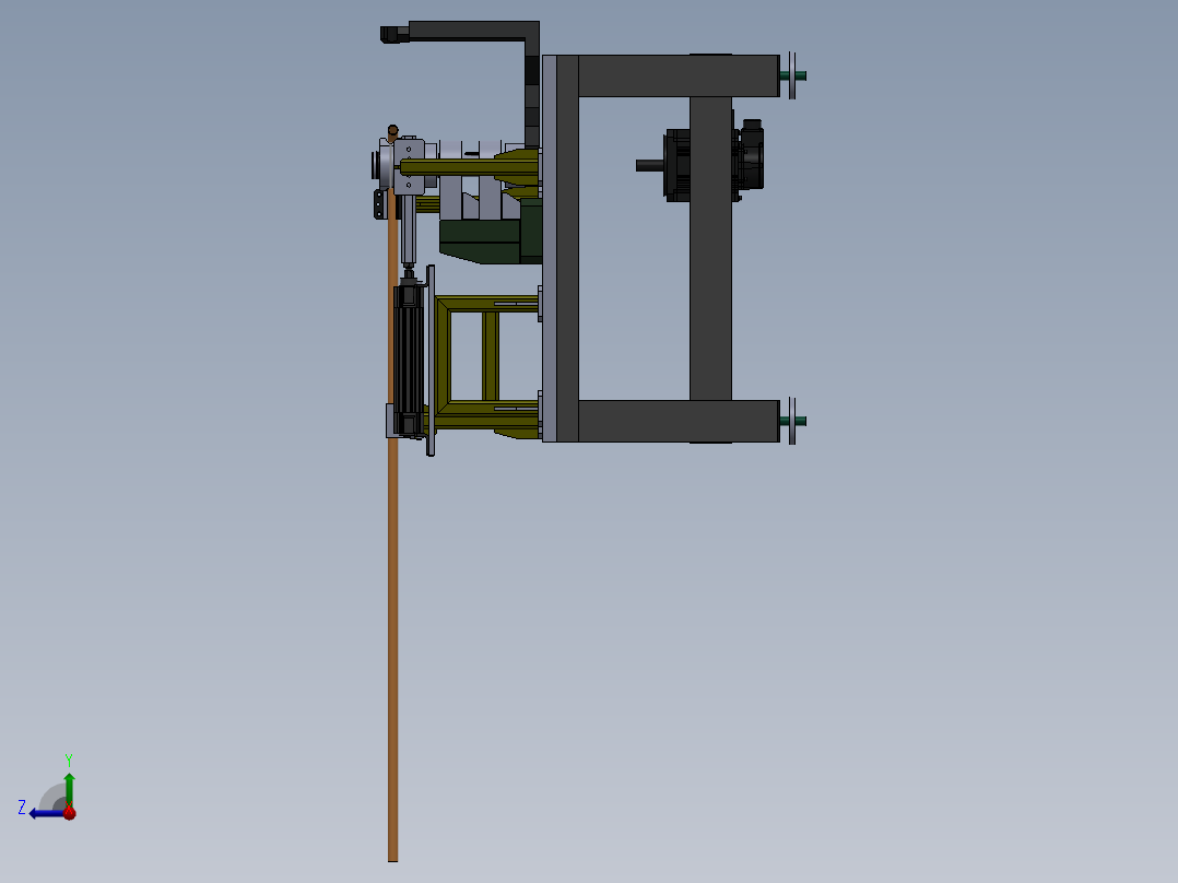 长城H6汽车空调冷凝器自动弯管机折弯机构设计CAD图纸、说明书】右视图