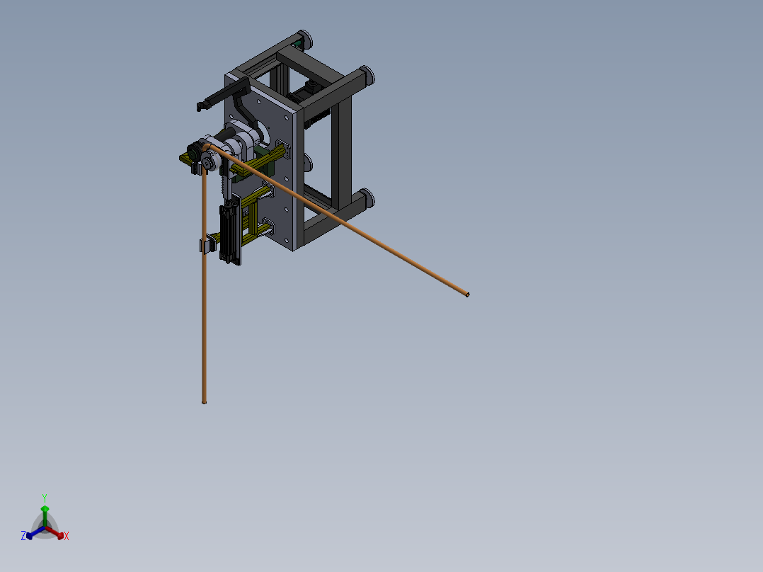 长城H6汽车空调冷凝器自动弯管机折弯机构设计CAD图纸、说明书】正等轴测图