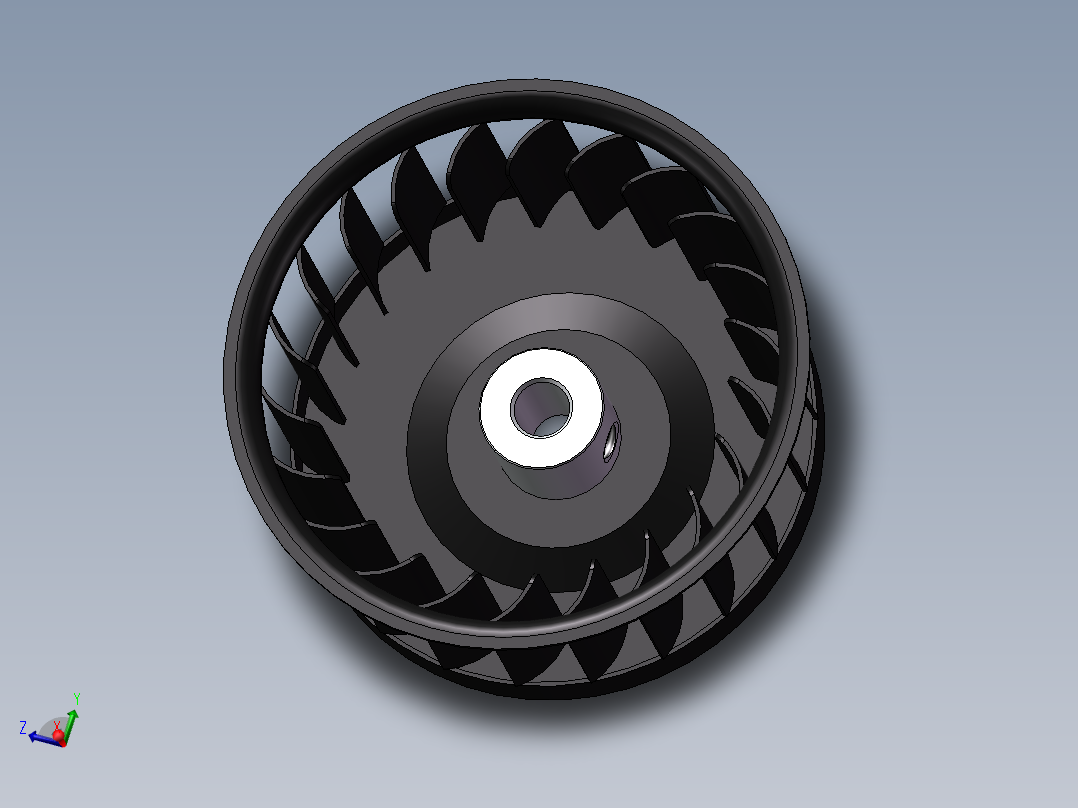 离心风轮主视图