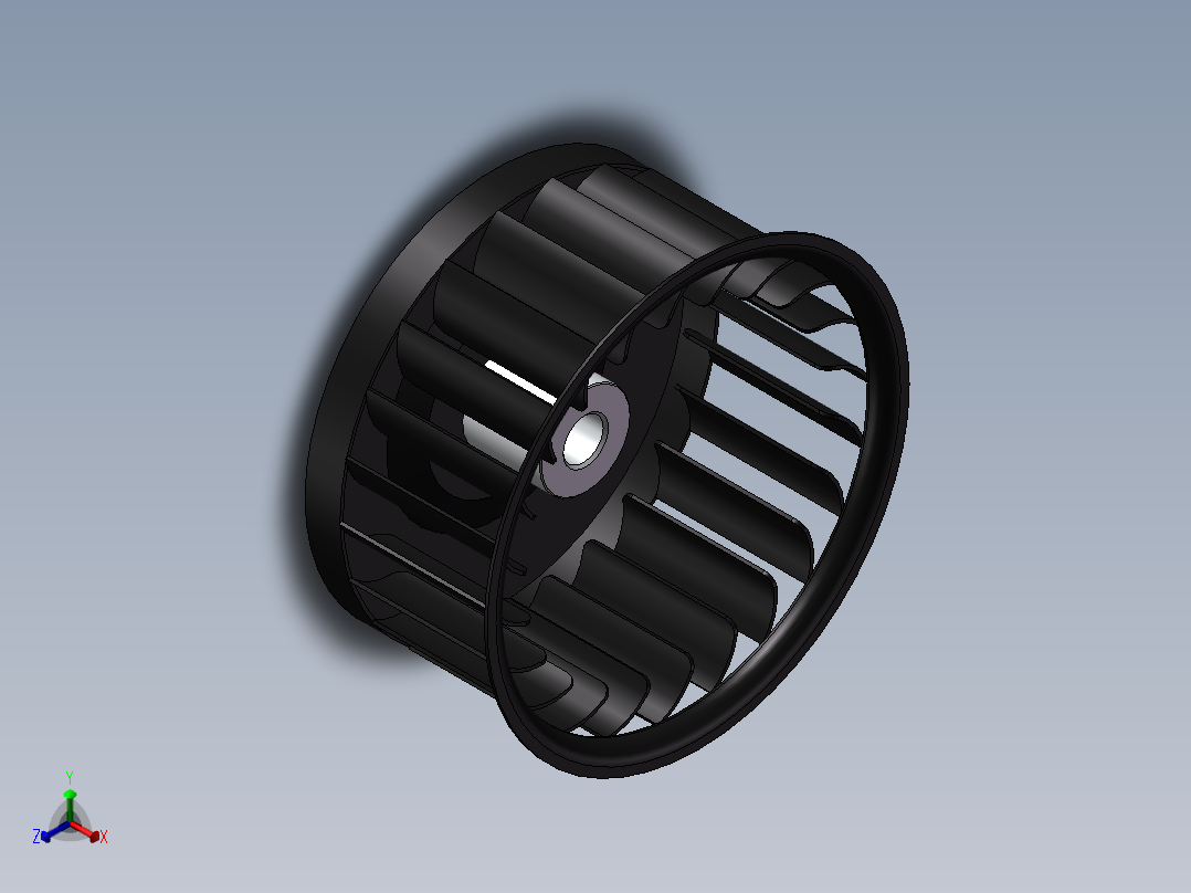 离心风轮正等轴测图