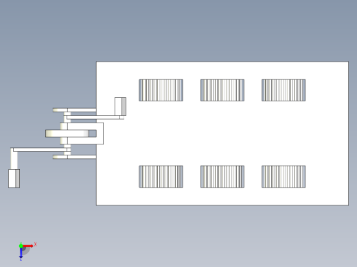 背部按摩健身器材三维俯视缩略图