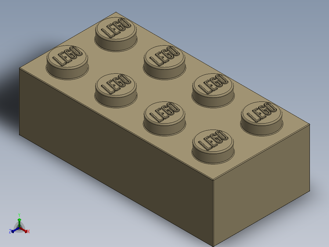 乐高套装 4421基本积木-4114319 - 3001 Tan Brick 2 x 4.SLDPRT