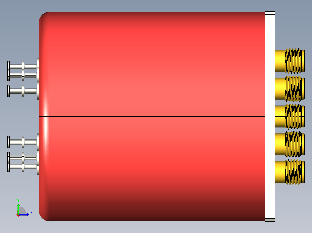 SMA接口24左视图