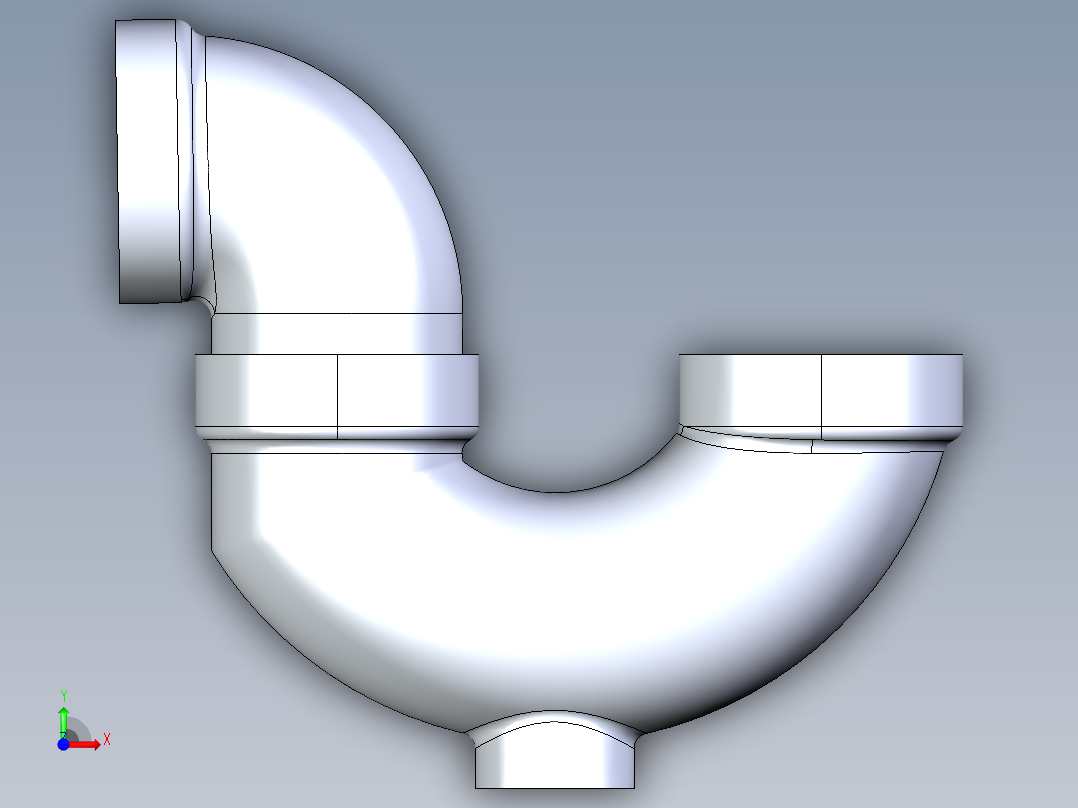 船舶管路系统S26_SeaDrainPLUS_TrapCleanout-SxS_37E171903_3in Sea Drain Plus - P-TrapCleanout-SxS前视图