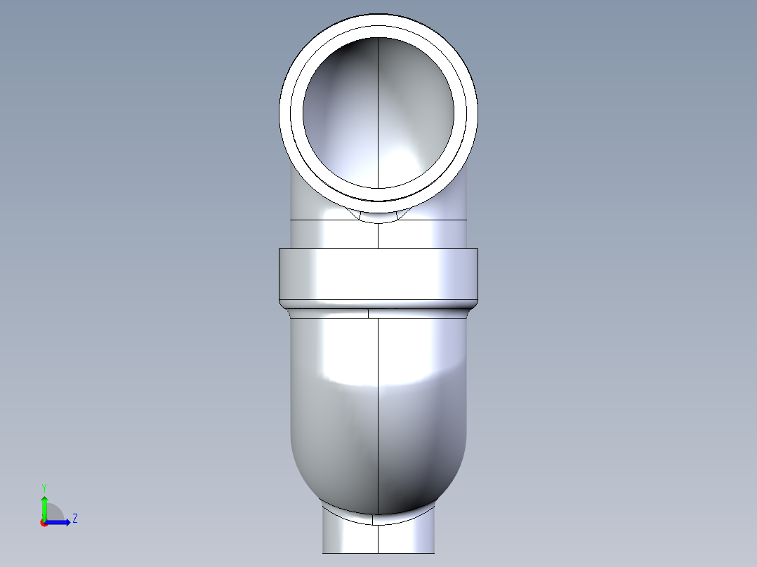 船舶管路系统S26_SeaDrainPLUS_TrapCleanout-SxS_37E171903_3in Sea Drain Plus - P-TrapCleanout-SxS左视图