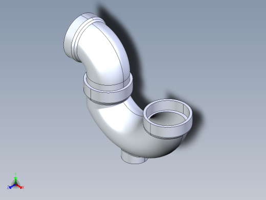 船舶管路系统S26_SeaDrainPLUS_TrapCleanout-SxS_37E171903_3in Sea Drain Plus - P-TrapCleanout-SxS正等轴测缩略图