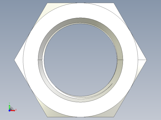 DIN 934 螺母-M100 Nut.STEP前视缩略图