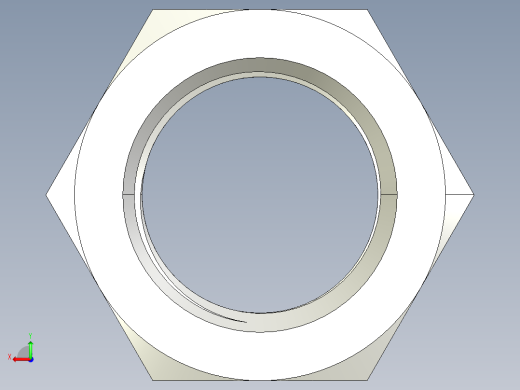 DIN 934 螺母-M100 Nut.STEP后视缩略图