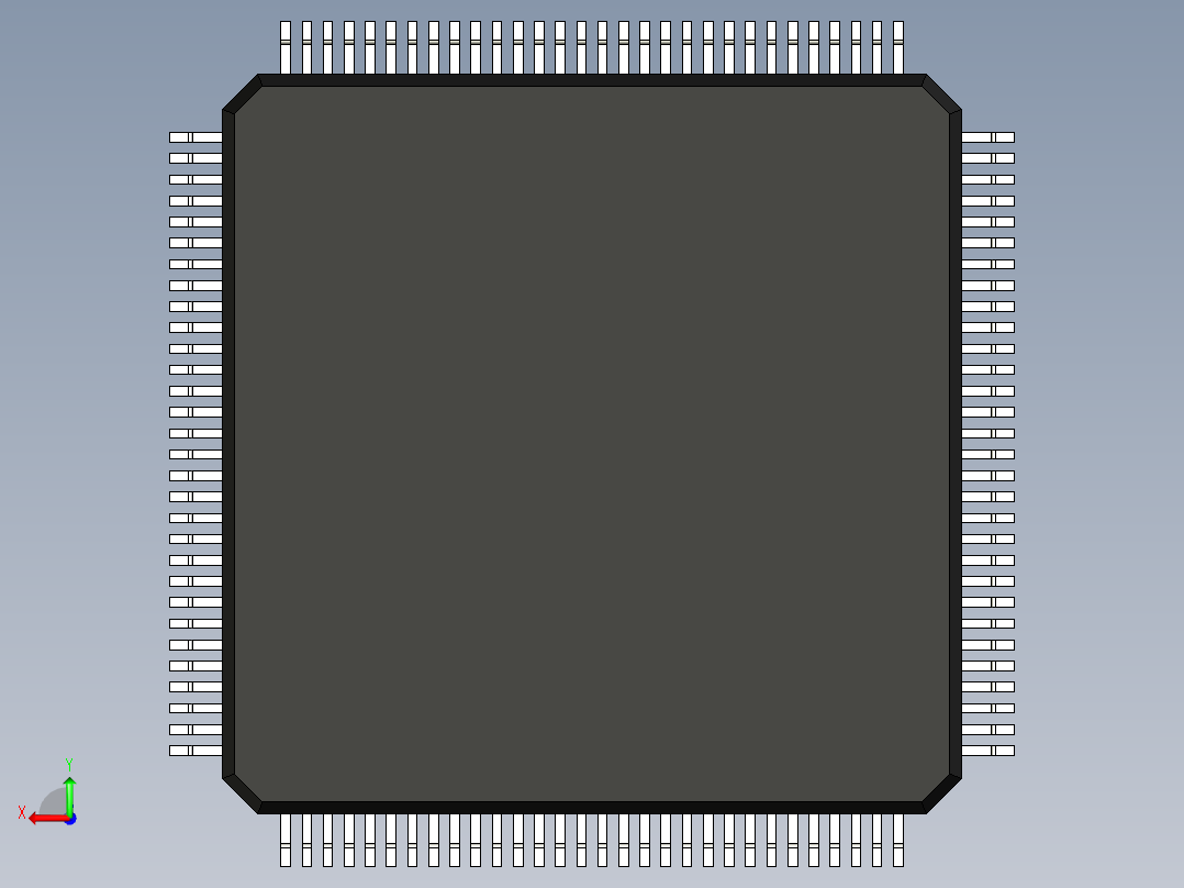 元器件3D封装QFP120_FPT_120P-M03158后视图