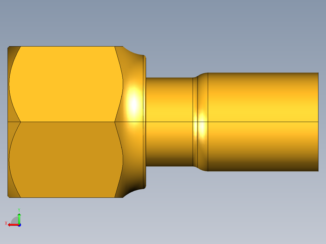 扩口式工业通用硬管接头Flare Adapter US5-10后视图