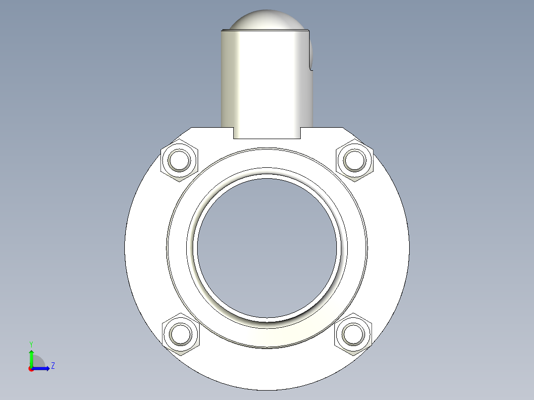 手动蝶阀左视图