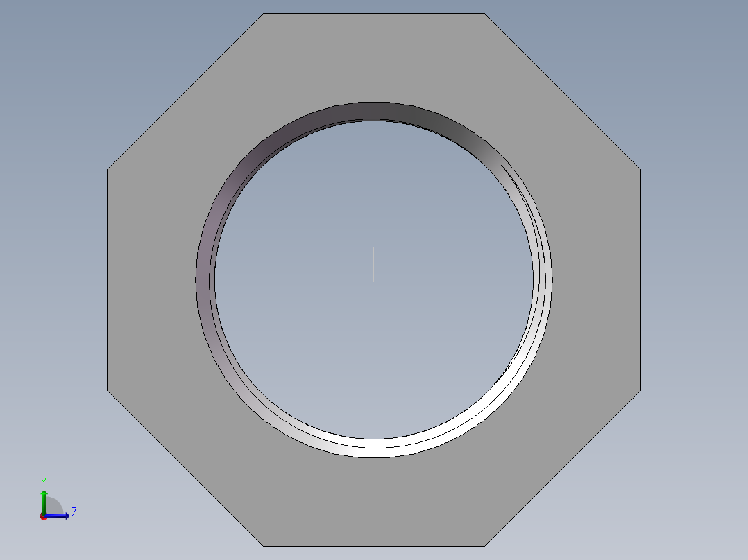 转接头-内外丝异径 DN40-DN25左视图