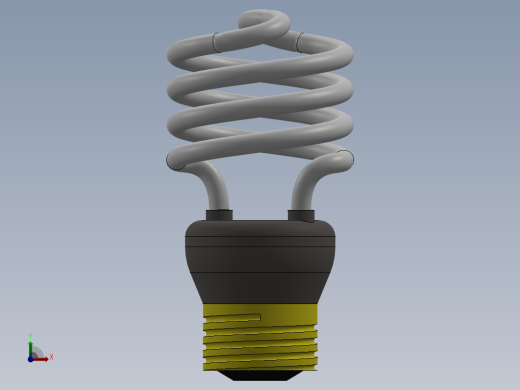普通螺旋式白炽灯三维建模图纸 solidworks设计前视缩略图