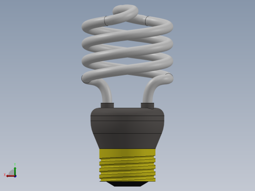 普通螺旋式白炽灯三维建模图纸 solidworks设计后视缩略图