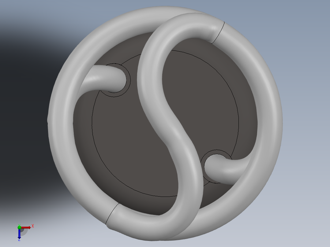 普通螺旋式白炽灯三维建模图纸 solidworks设计俯视图