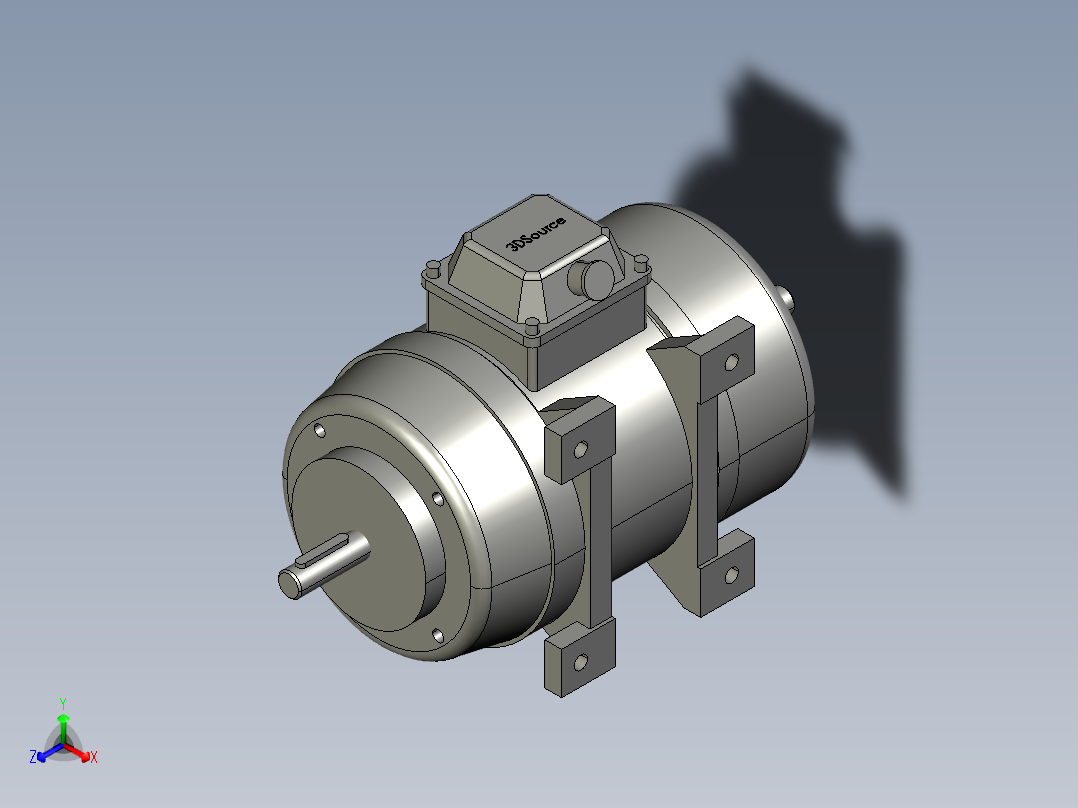 永磁直流测速发电机-30币-186400正等轴测图
