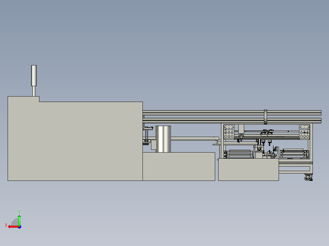 走心机自动化step后视图