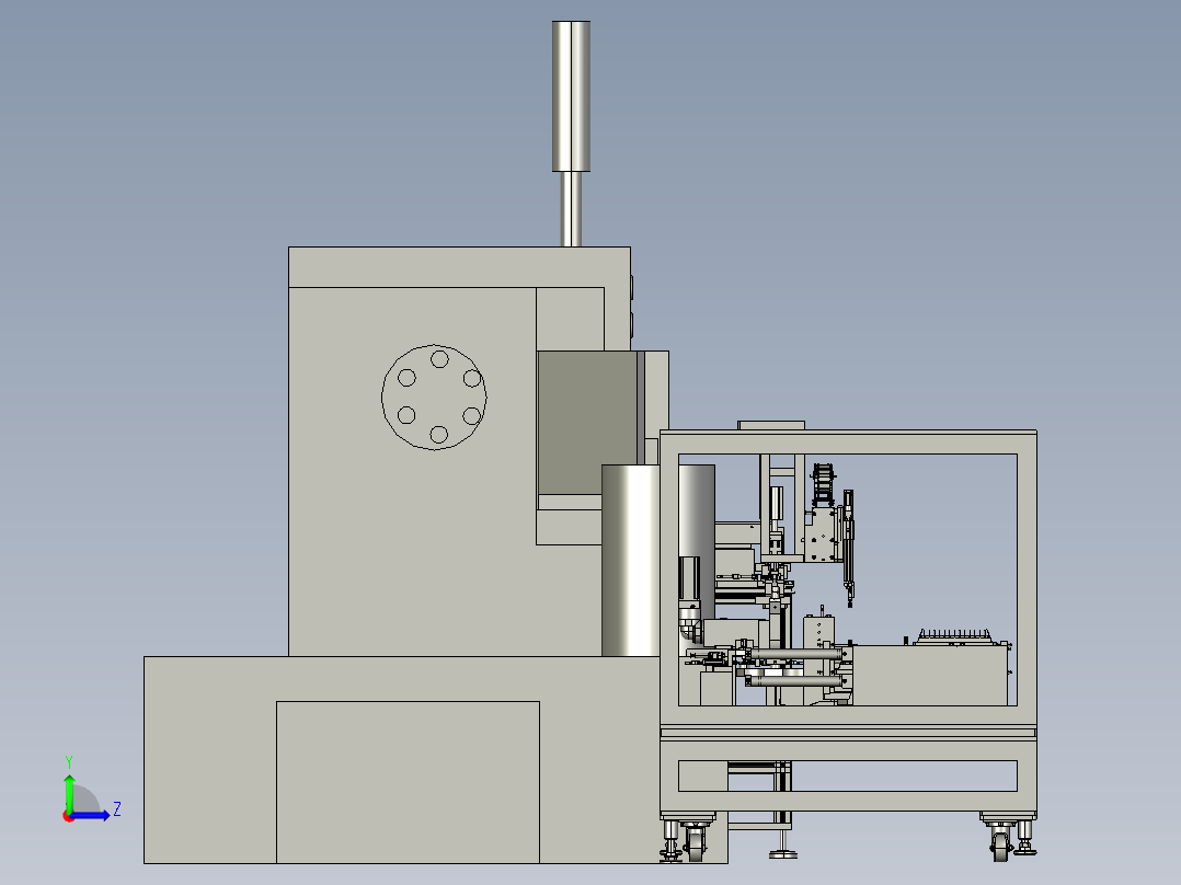 走心机自动化step左视图