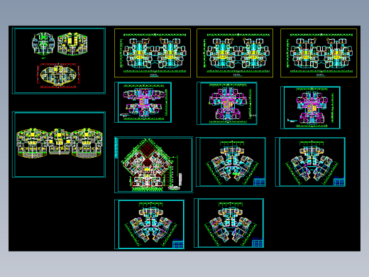 高层户型平面图