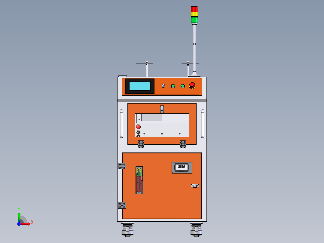 激光器水冷机箱前视图