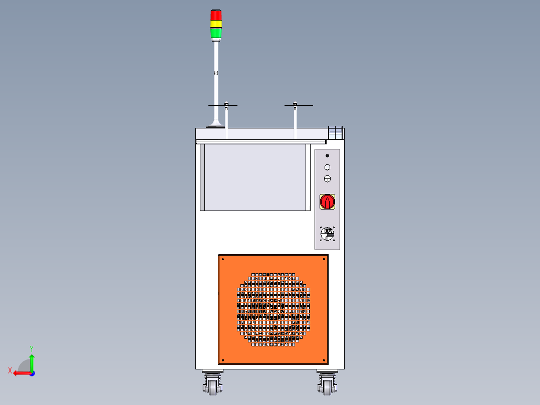 激光器水冷机箱后视图