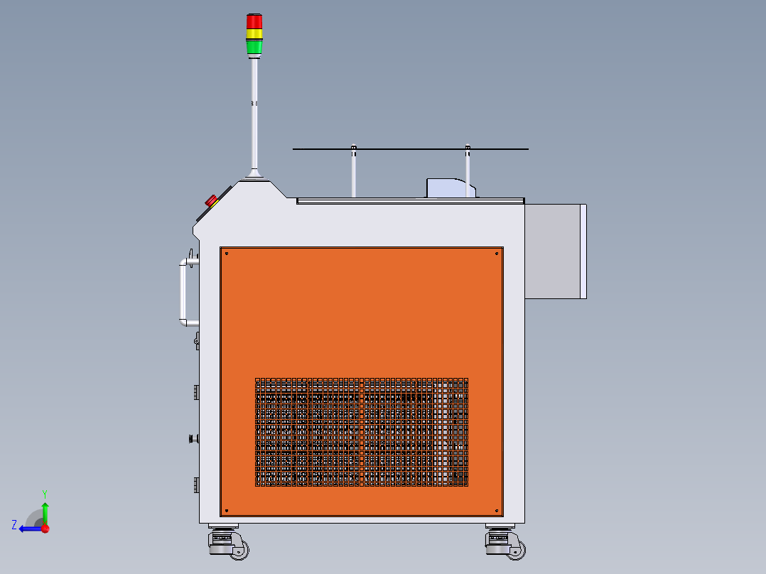 激光器水冷机箱右视图